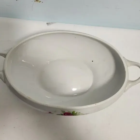 Vintage Royal China Japan Soup Tureen With Lid Featuring Rose Floral Pattern - Picture 3 of 5